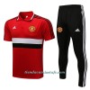 Polo De Entrenamiento Manchester United 2022-23 Roja Negra Blanca - Hombre